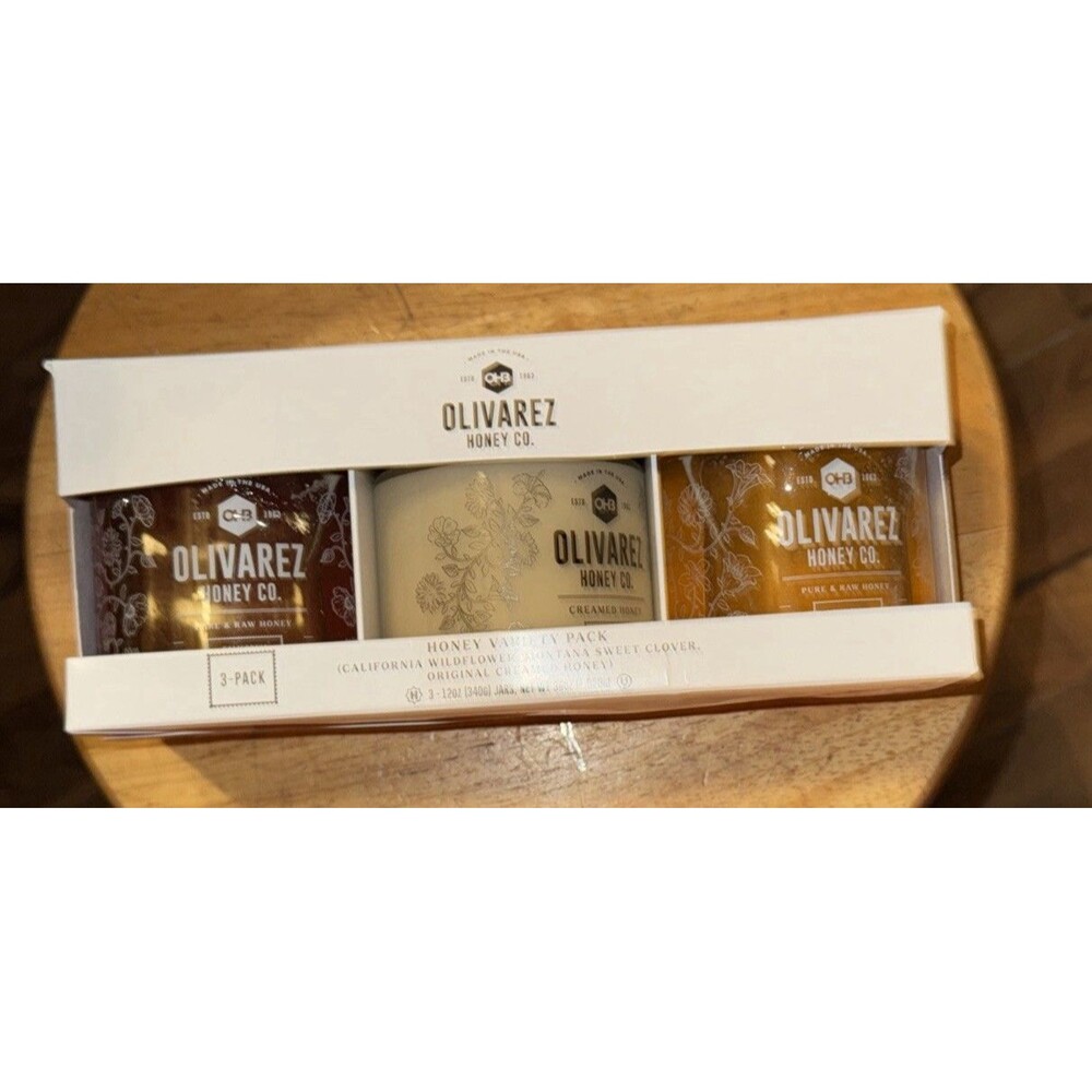 Olivarez Honey Co 3pk Variety Pk. Cali. Wildflower Mo. Sweet Clover Creamed 12oz